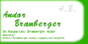 andor bramberger business card